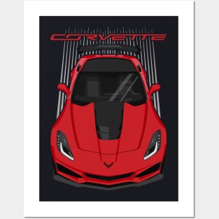 Corvette C7 ZR1 - Red Posters and Art